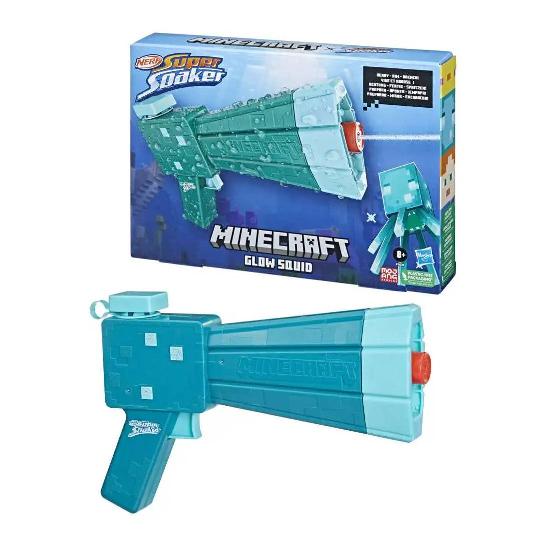 Minecraft Nerf Super Soaker Glow Squid Water - ألعاب Minecraft Nerf Super Soaker Glow Squid Water - ألعاب