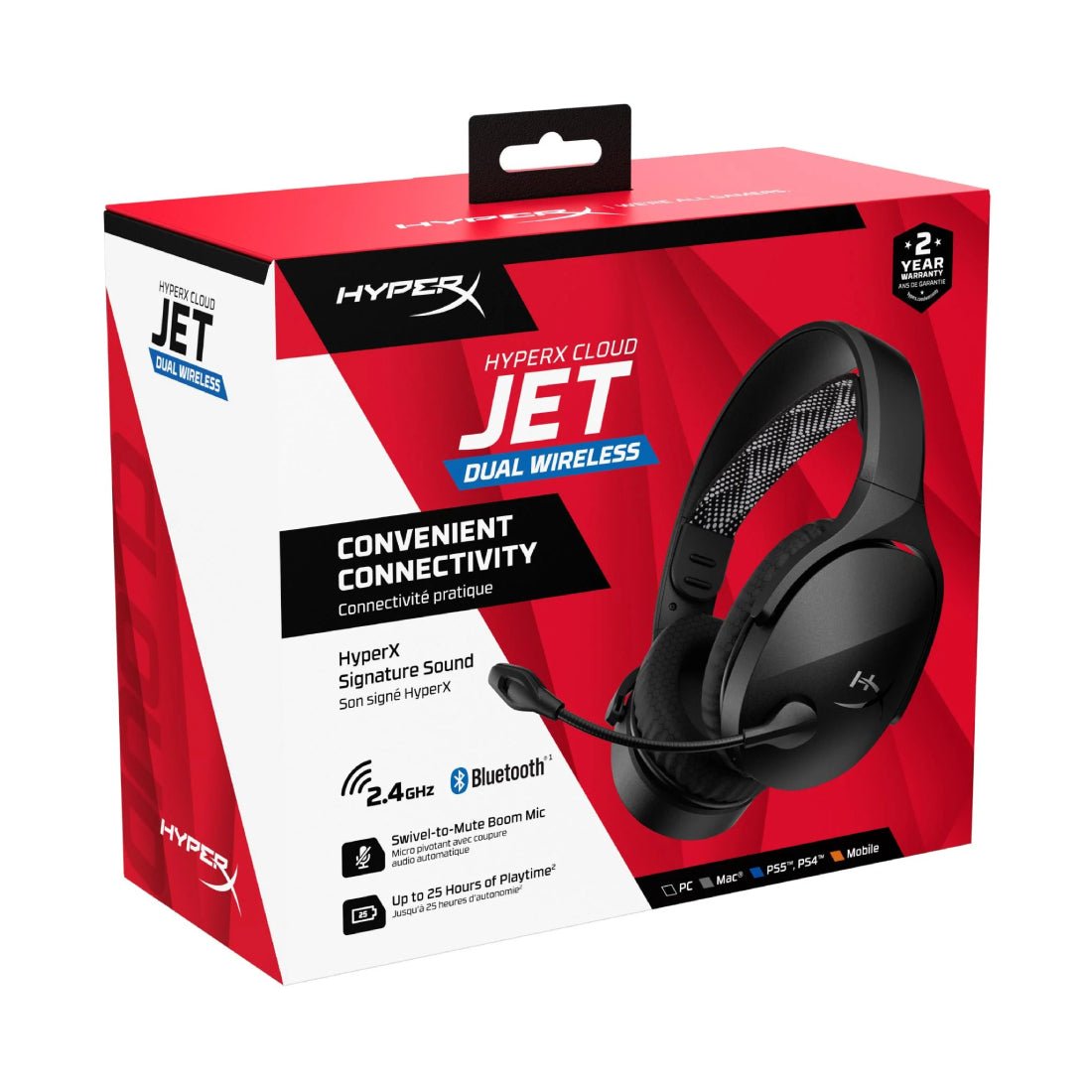 HyperX Cloud Jet Wireless Gaming Headset - Black - سماعة HyperX Cloud Jet Wireless Gaming Headset - Black - سماعة