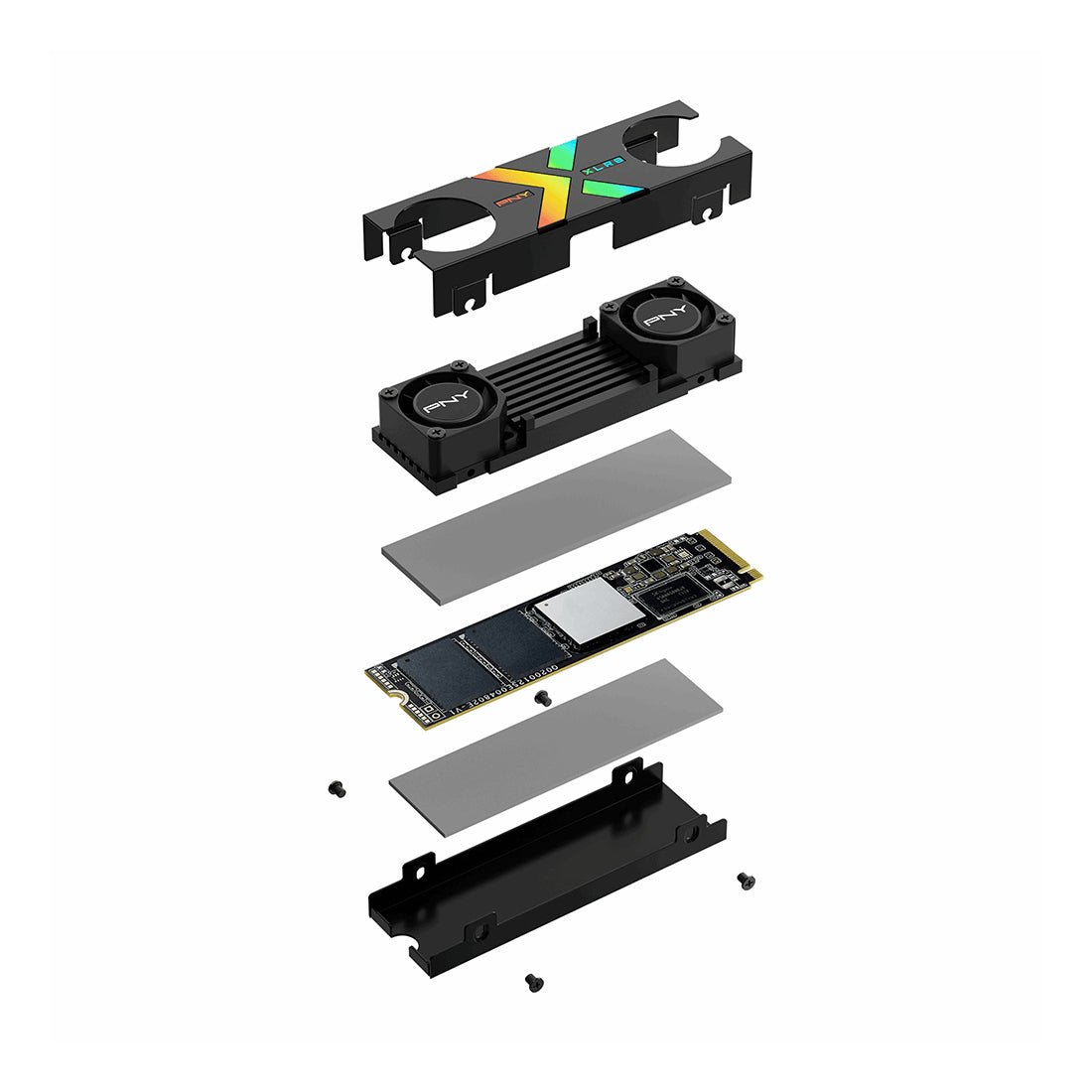 PNY CS3150 RGB 2TB NVMe Internal SSD with Heatsink - مساحة تخزين - Store974 Electronics WLL | ستور٩٧٤ للالكترونيات ذ.م.م