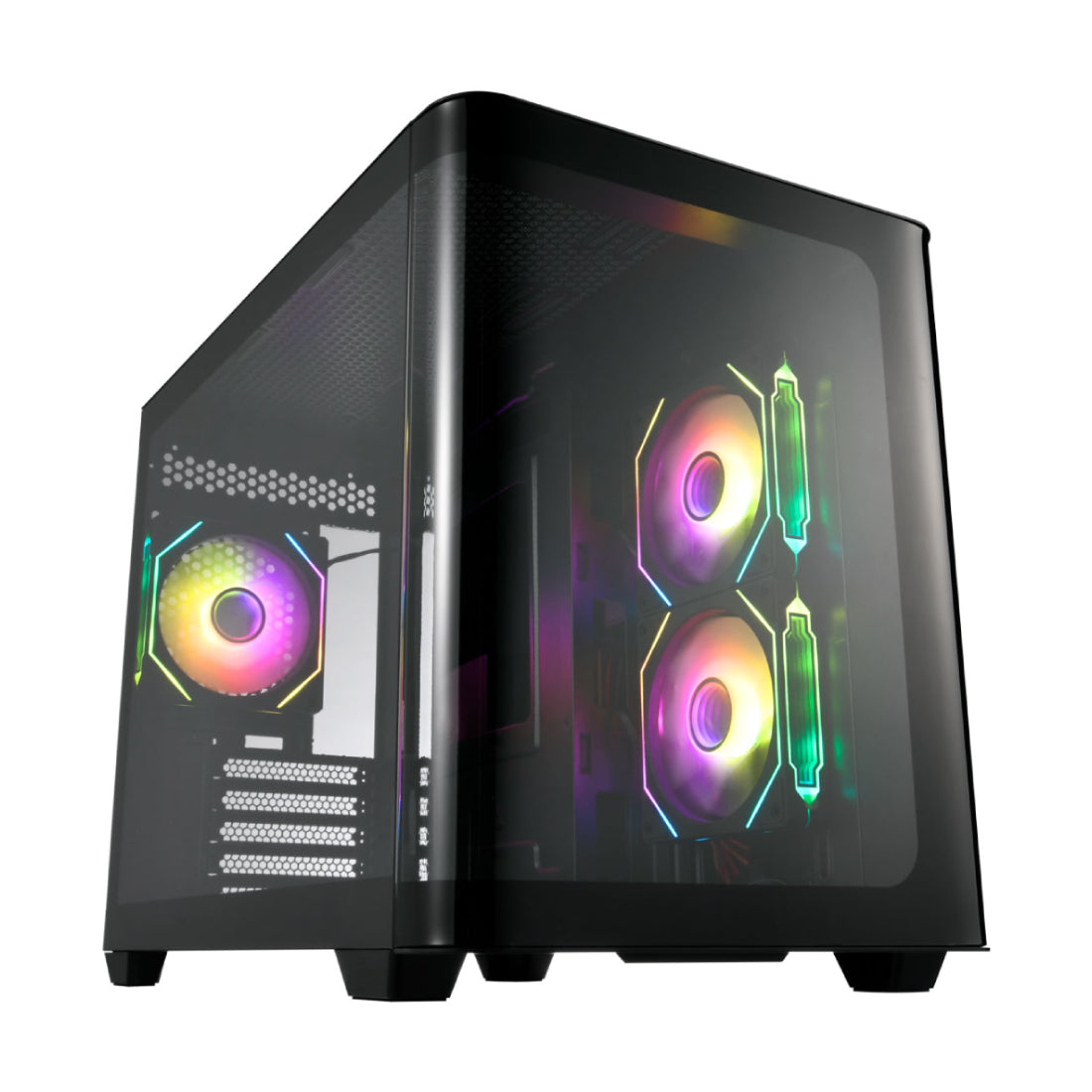 FSP S380 ATX M-ATX Mid Tower Case - Black - صندوق - Store 974 Electronics WLL  | ستور٩٧٤ للالكترونيات ذ.م.م