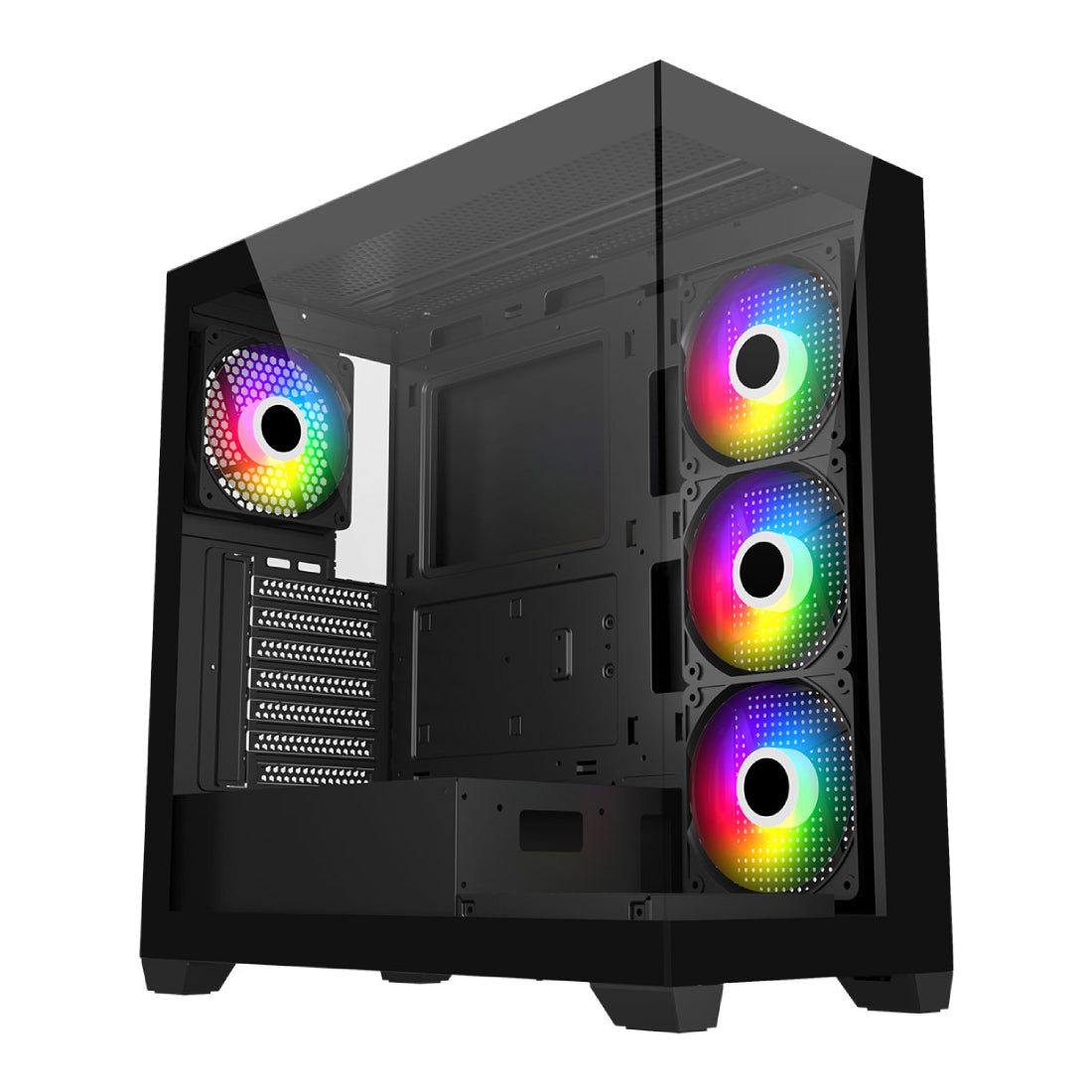 FSP M340 ATX Mid Tower Case - Black - صندوق - Store 974 Electronics WLL  | ستور٩٧٤ للالكترونيات ذ.م.م