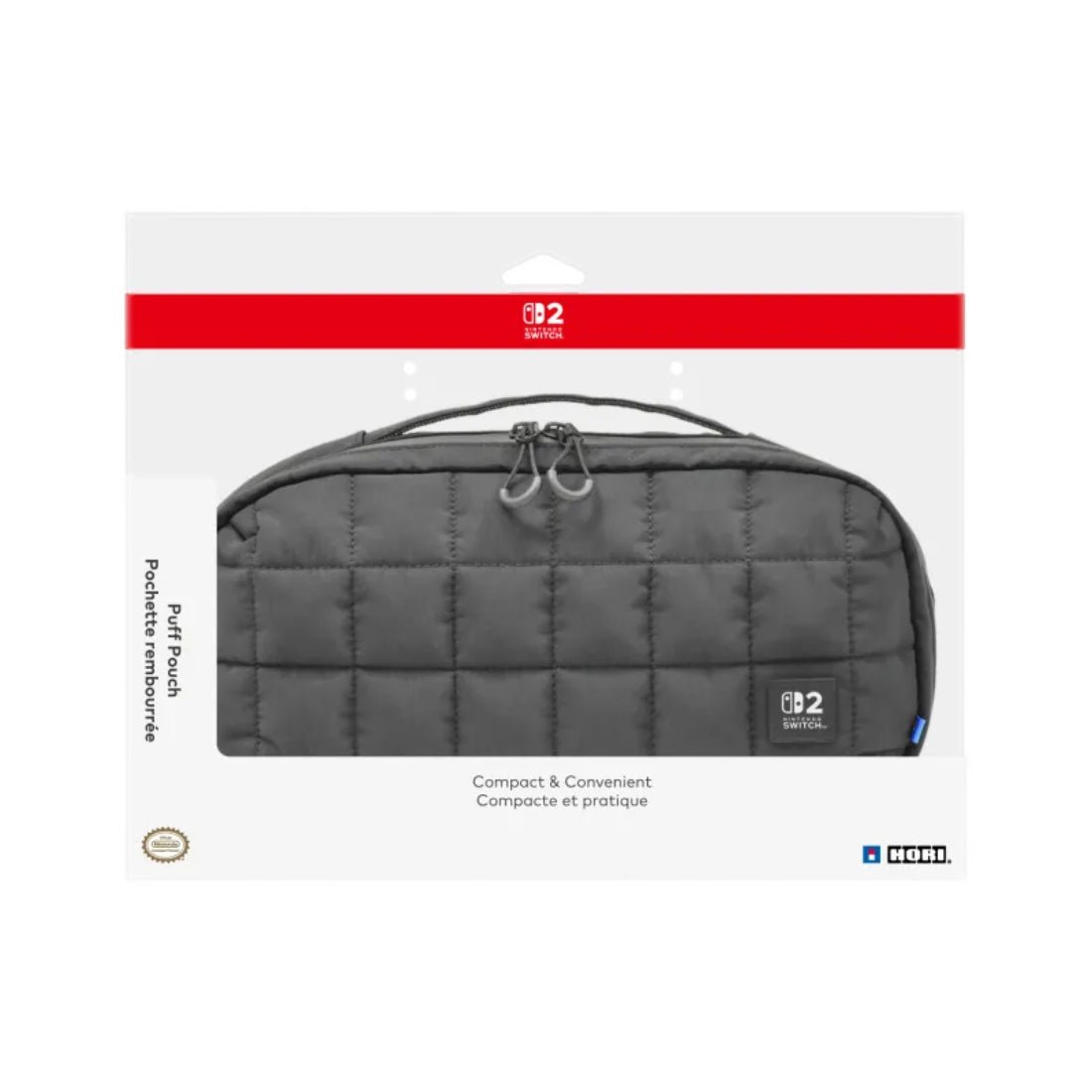 Hori Nintendo Switch 2 Puff Pouch - Black - اكسسوارات - Store 974 Electronics WLL | ستور٩٧٤ للالكترونيات ذ.م.م