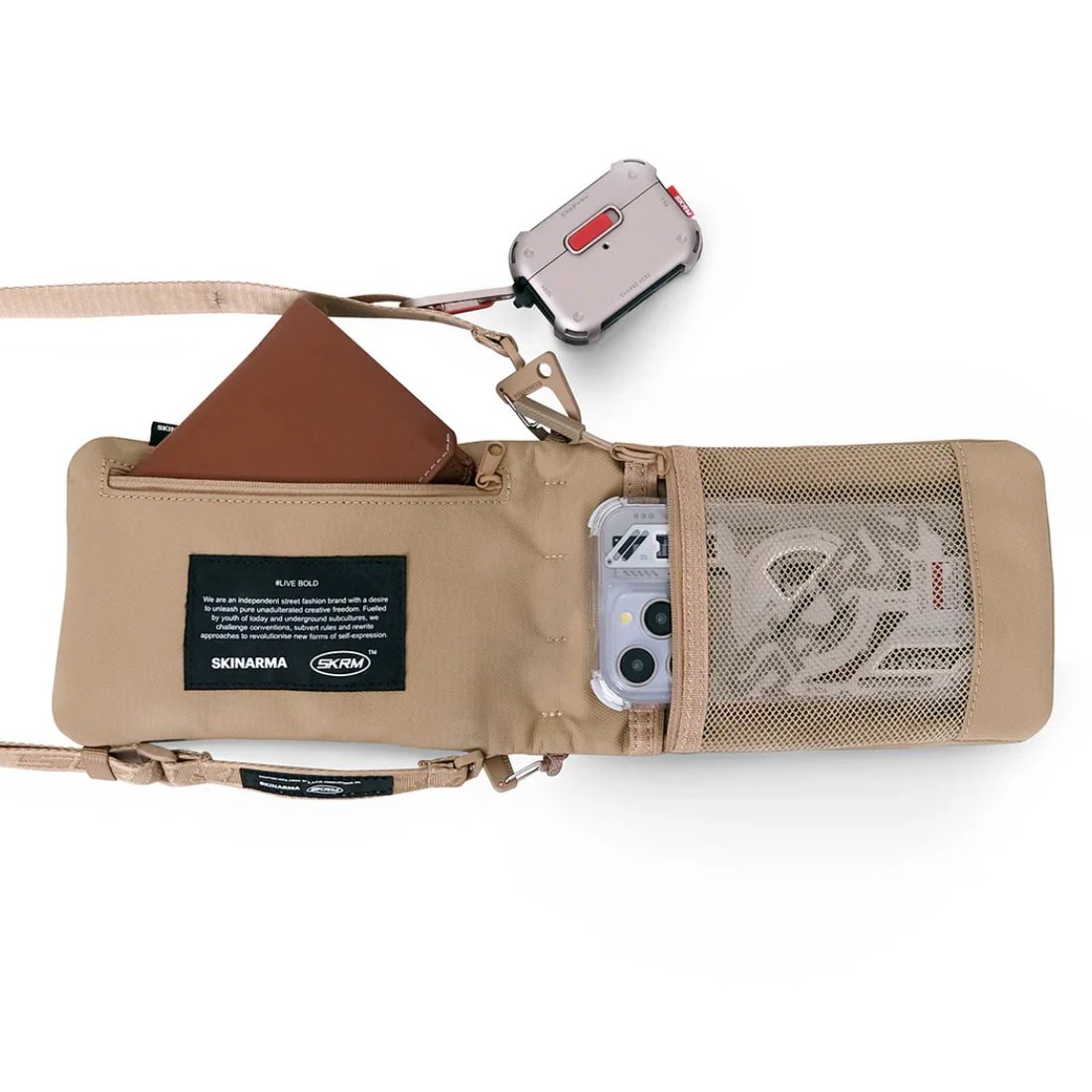 Skinarma Juno Utility Sling Bag - Khaki - حقيبة Skinarma Juno Utility Sling Bag - Khaki - حقيبة