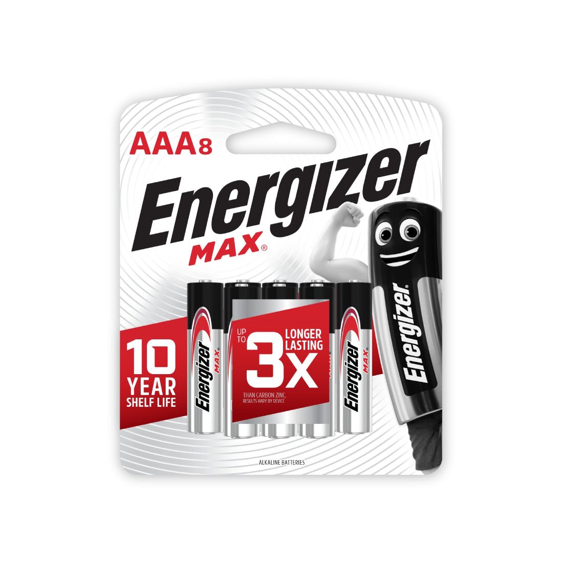 Energizer Max 1.5V AAA Alkaline Battery - Pack of 8 - بطارية Energizer Max 1.5V AAA Alkaline Battery - Pack of 8 - بطارية