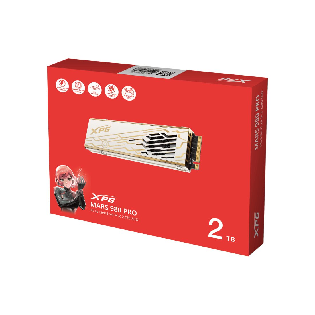 Adata XPG Mars 980 Pro 2TB PCIe Gen5 x4 M.2 Internal SSD - مساحة
