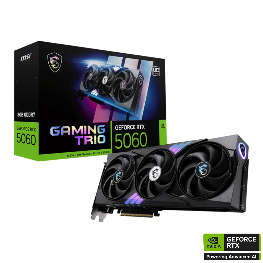 MSI GeForce RTX™ 5060 OC 8G Gaming Trio Graphics Card - كرت الشاشة - Store 974 Electronics WLL  | ستور٩٧٤ للالكترونيات ذ.م.م