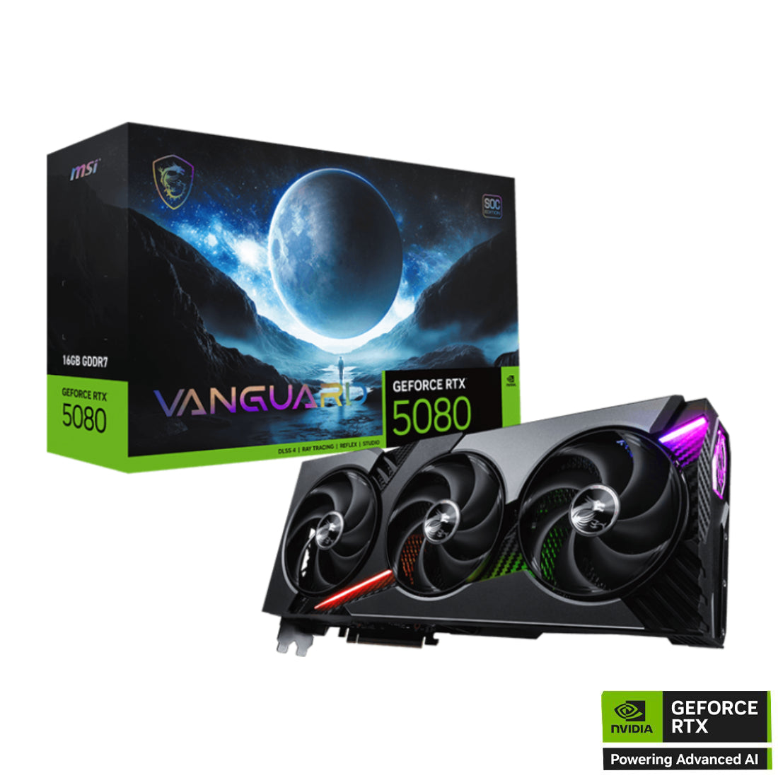 MSI GeForce RTX™ 5080 16G VANGUARD SOC Graphics Card - ﻛﺮت اﻟﺸﺎﺷﺔ - Store 974 Electronics WLL  | ستور٩٧٤ للالكترونيات ذ.م.م
