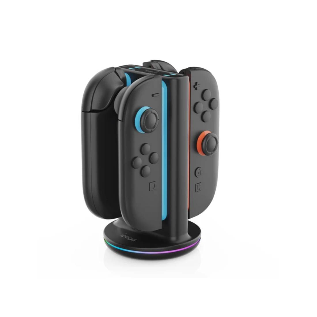 Nintendo Switch 2 Joy - Cons Vertical Quad Charger with RGB light on the base - أكسسوارات - Store974 Electronics WLL | ستور٩٧٤ للالكترونيات ذ.م.م