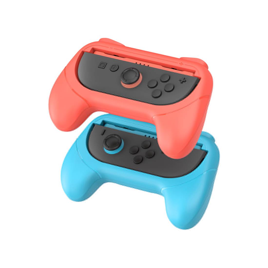 Nintendo Switch 1/2 Joy - Cons Package Includes 2pcs Game Grips + 2pcs Adaptor - أكسسوارات - Store974 Electronics WLL | ستور٩٧٤ للالكترونيات ذ.م.م