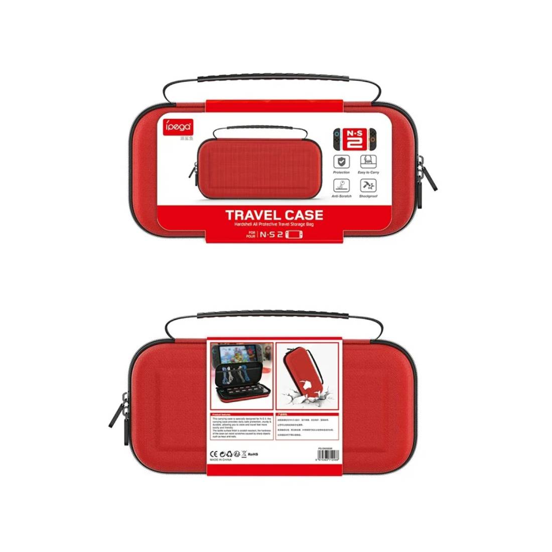 Nintendo Switch 2 EVA Travel Case - Red - اكسسوارات - Store974 Electronics WLL | ستور٩٧٤ للالكترونيات ذ.م.م