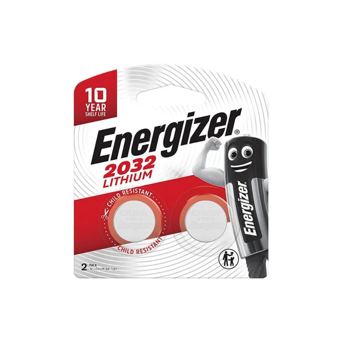 Energizer 2032 Lithium Coin Battery Battery - Pack of 2 - بطارية