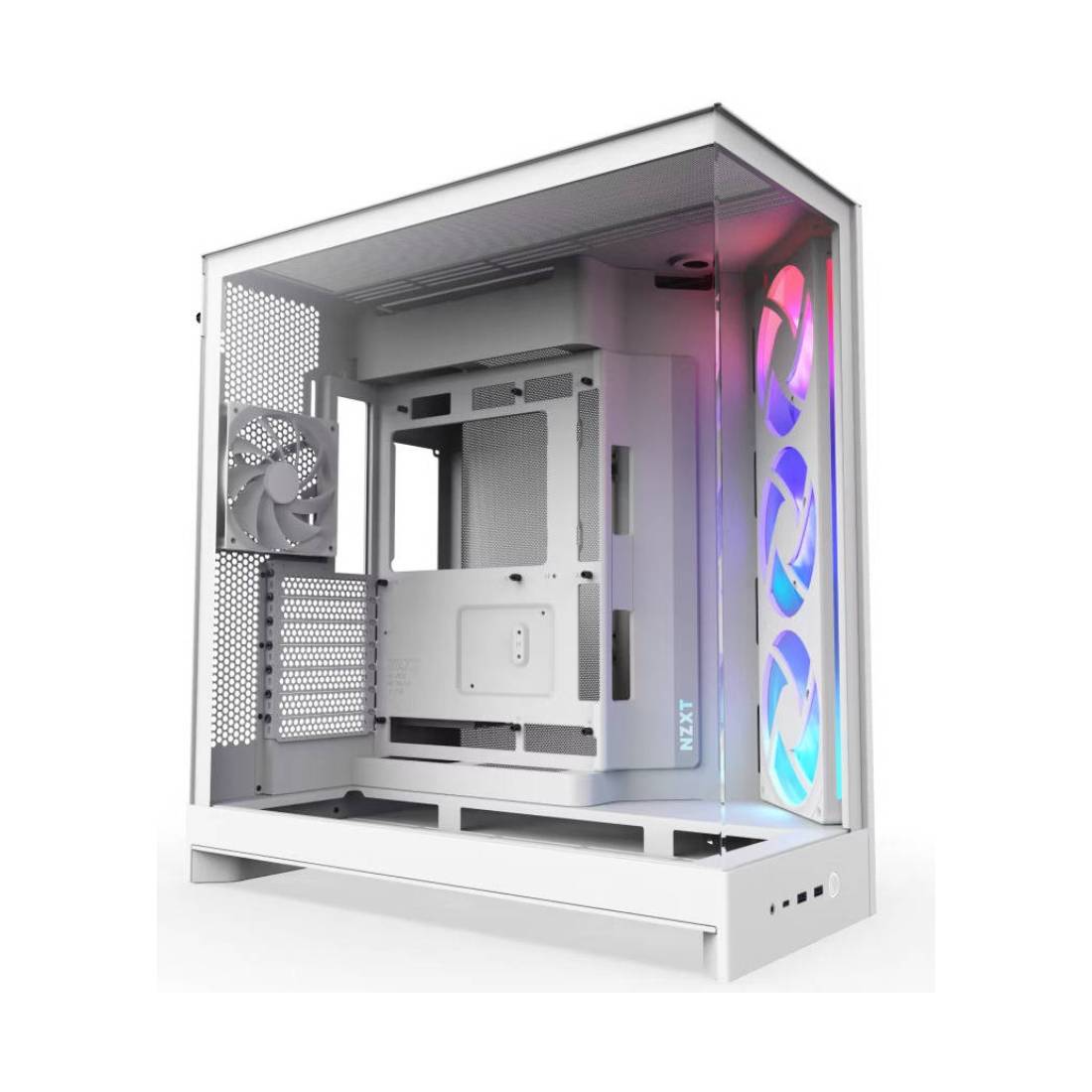 NZXT H9 Flow RGB (2025) Large Dual-Chamber Mid Tower Case - White - صندوق