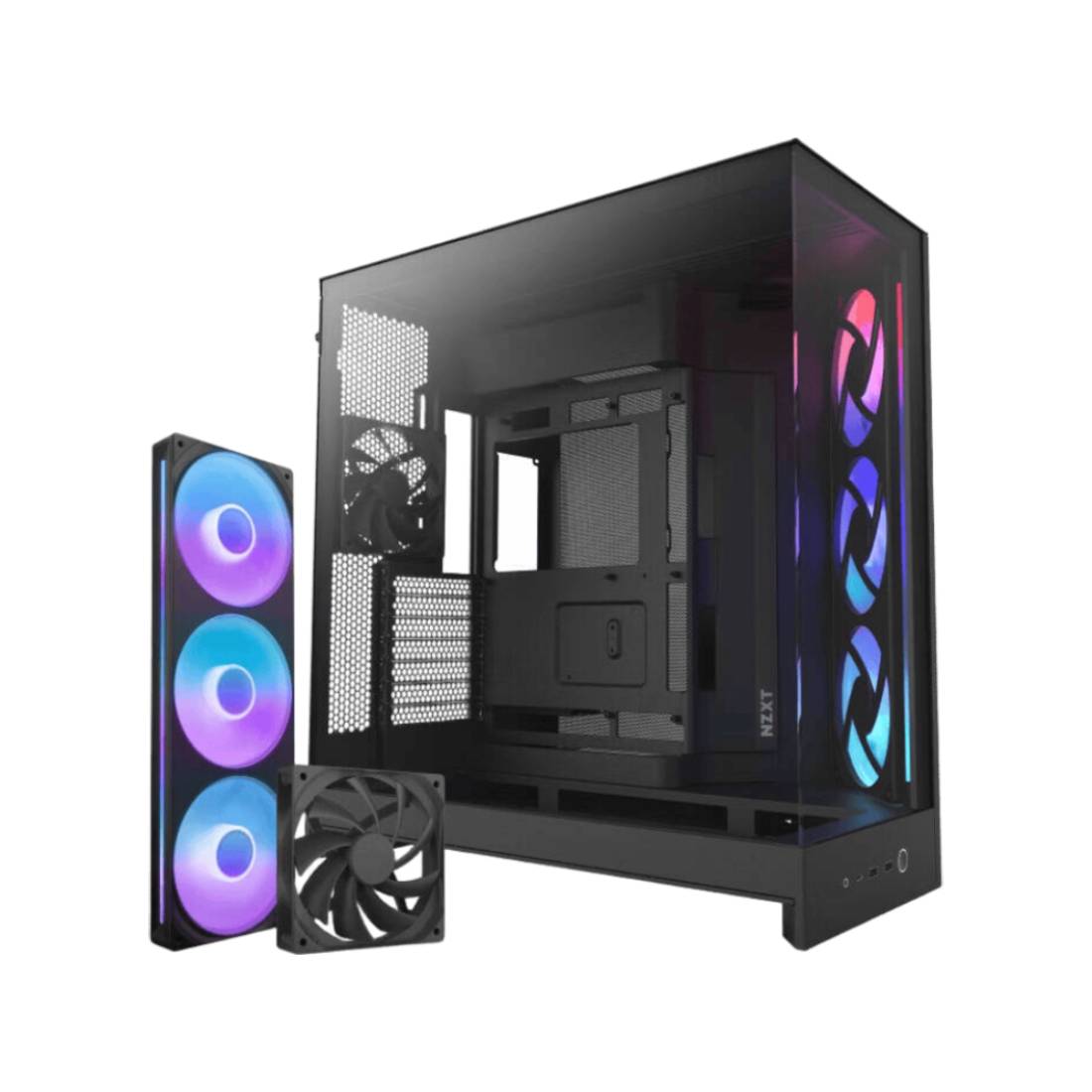 NZXT H7 Flow ATX Mid Tower Case - White - صnadoق NZXT H7 Flow ATX Mid Tower Case - White - صnadoق