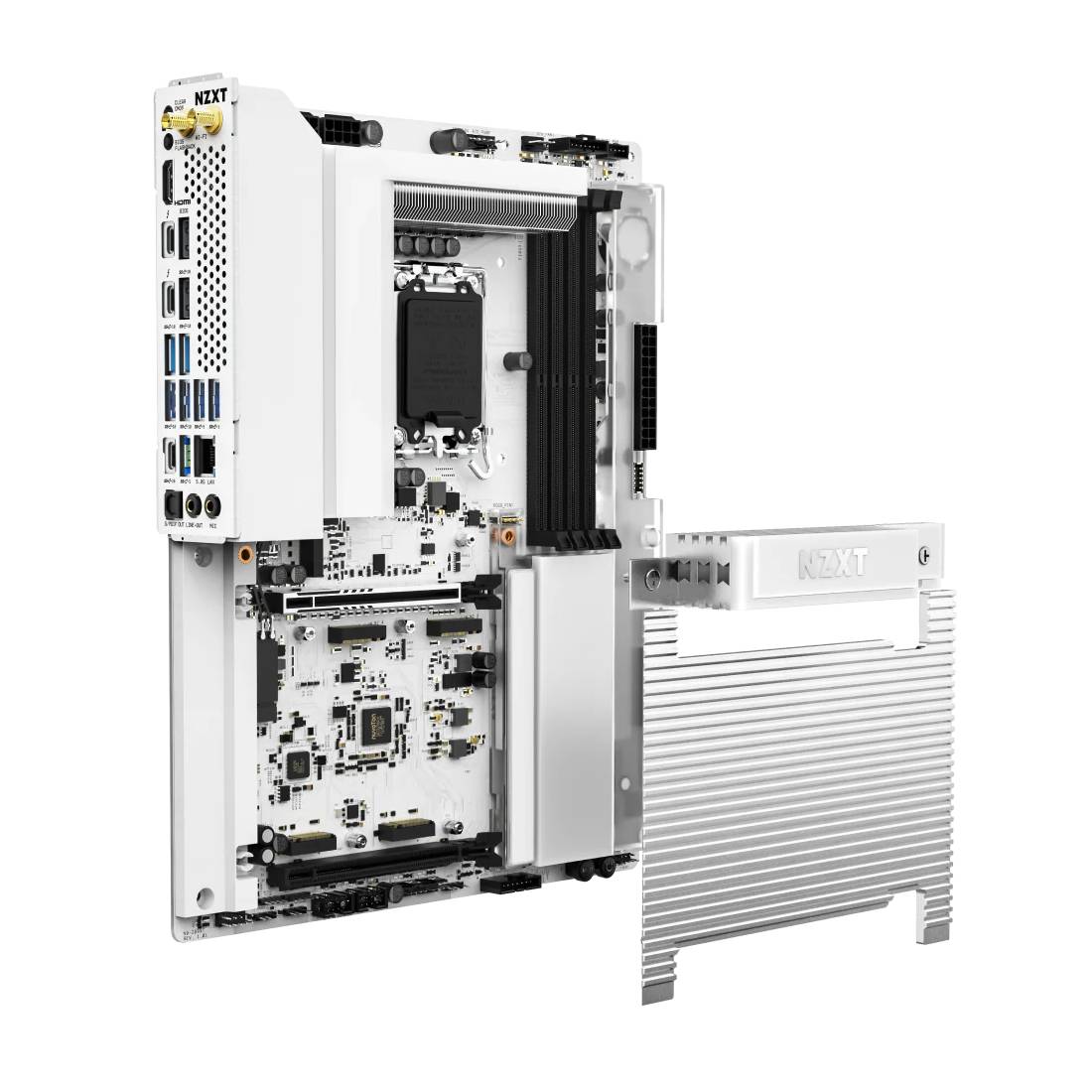 NZXT N9 Z890 DDR5 5x M.2 PCIe 5.0 Motherboard - White - اللوحة الأم NZXT N9 Z890 DDR5 5x M.2 PCIe 5.0 Motherboard - White - اللوحة الأم