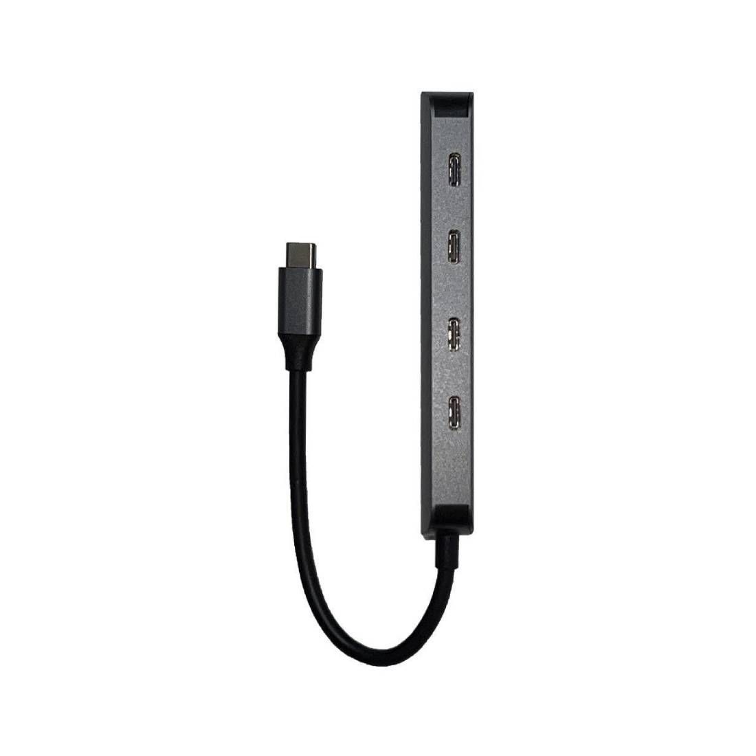 Epic Gamers USB-C to USB-C X 4 HUB - Grey - موزع - Store 974 Electronics WLL  | ستور٩٧٤ للالكترونيات ذ.م.م