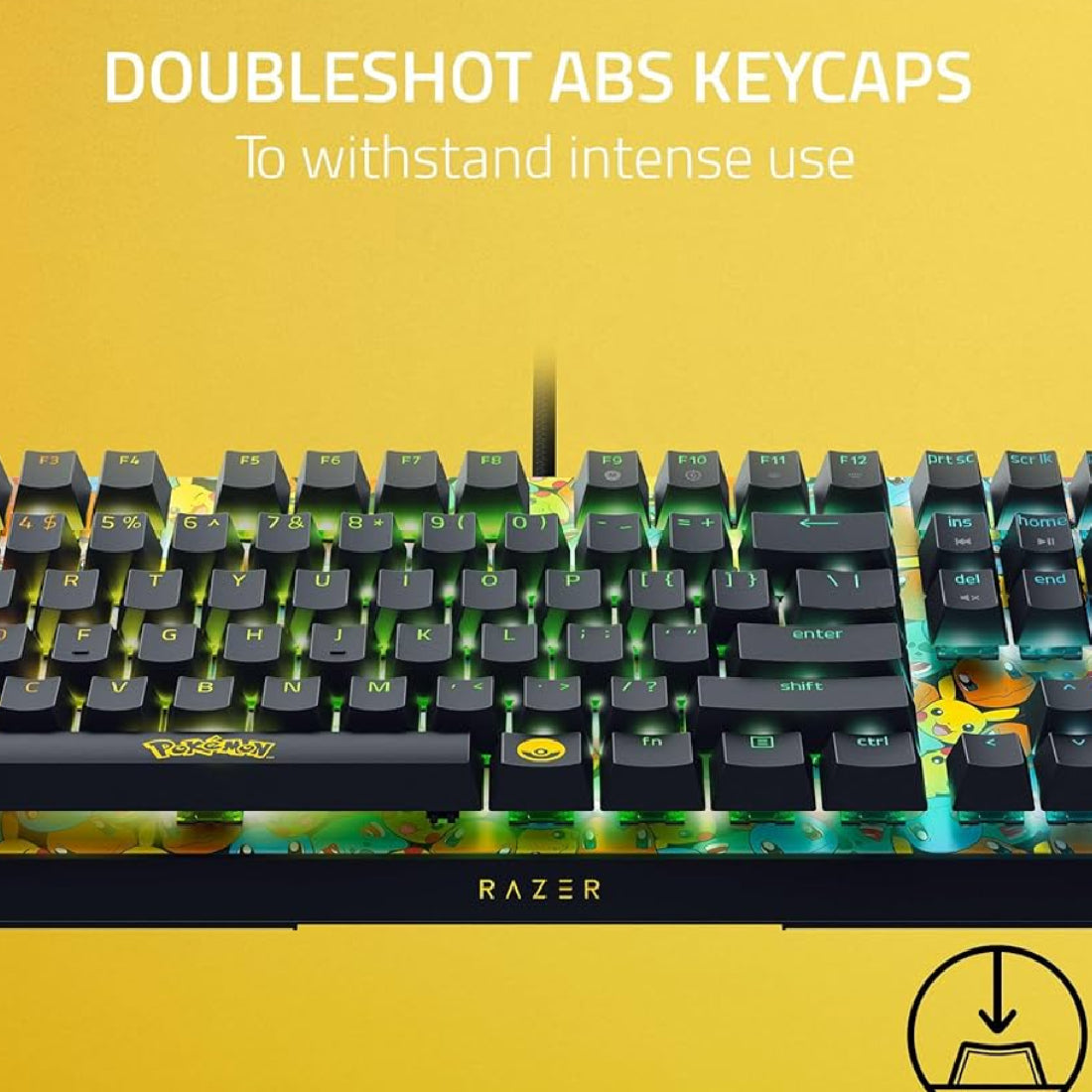 Razer BlackWidow V4 X RGB Wired Mechanical Gaming Keyboard - Pokémon Kanto Starters Edition - لوحة مفاتيح Razer BlackWidow V4 X RGB Wired Mechanical Gaming Keyboard - Pokémon Kanto Starters Edition - لوحة مفاتيح