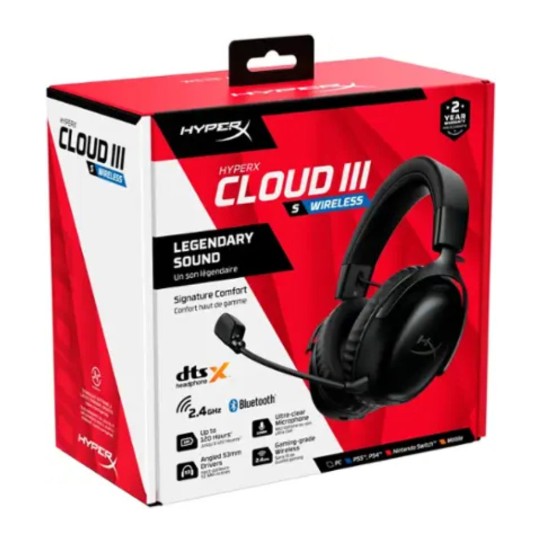 HyperX Cloud III S Wireless Gaming Headset - Black - سماعة HyperX Cloud III S Wireless Gaming Headset - Black - سماعة