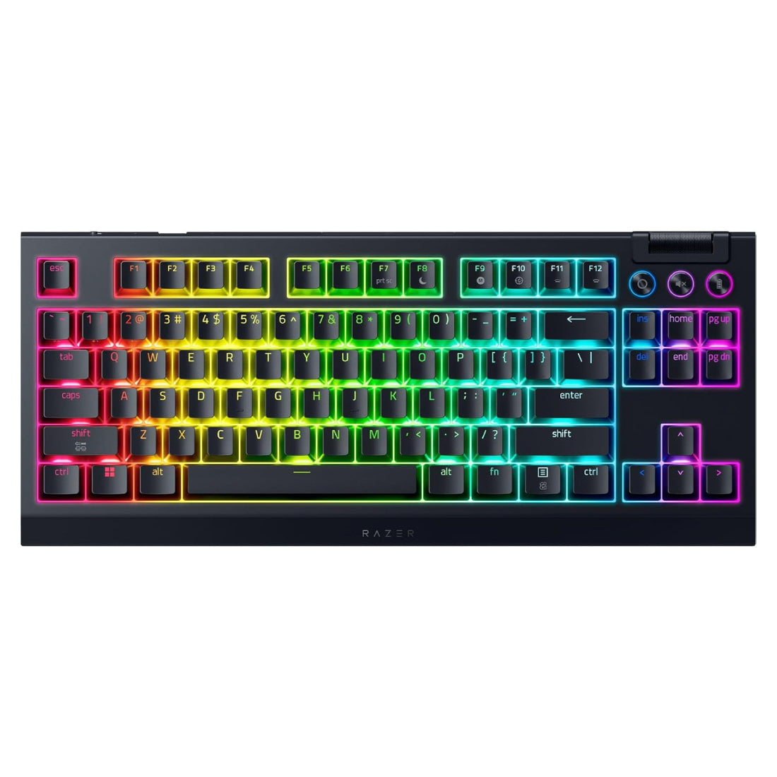 Razer BlackWidow V4 TKL HyperSpeed Wireless Gaming Keyboard - Black - لوحة مفاتيح Razer BlackWidow V4 TKL HyperSpeed Wireless Gaming Keyboard - Black - لوحة مفاتيح