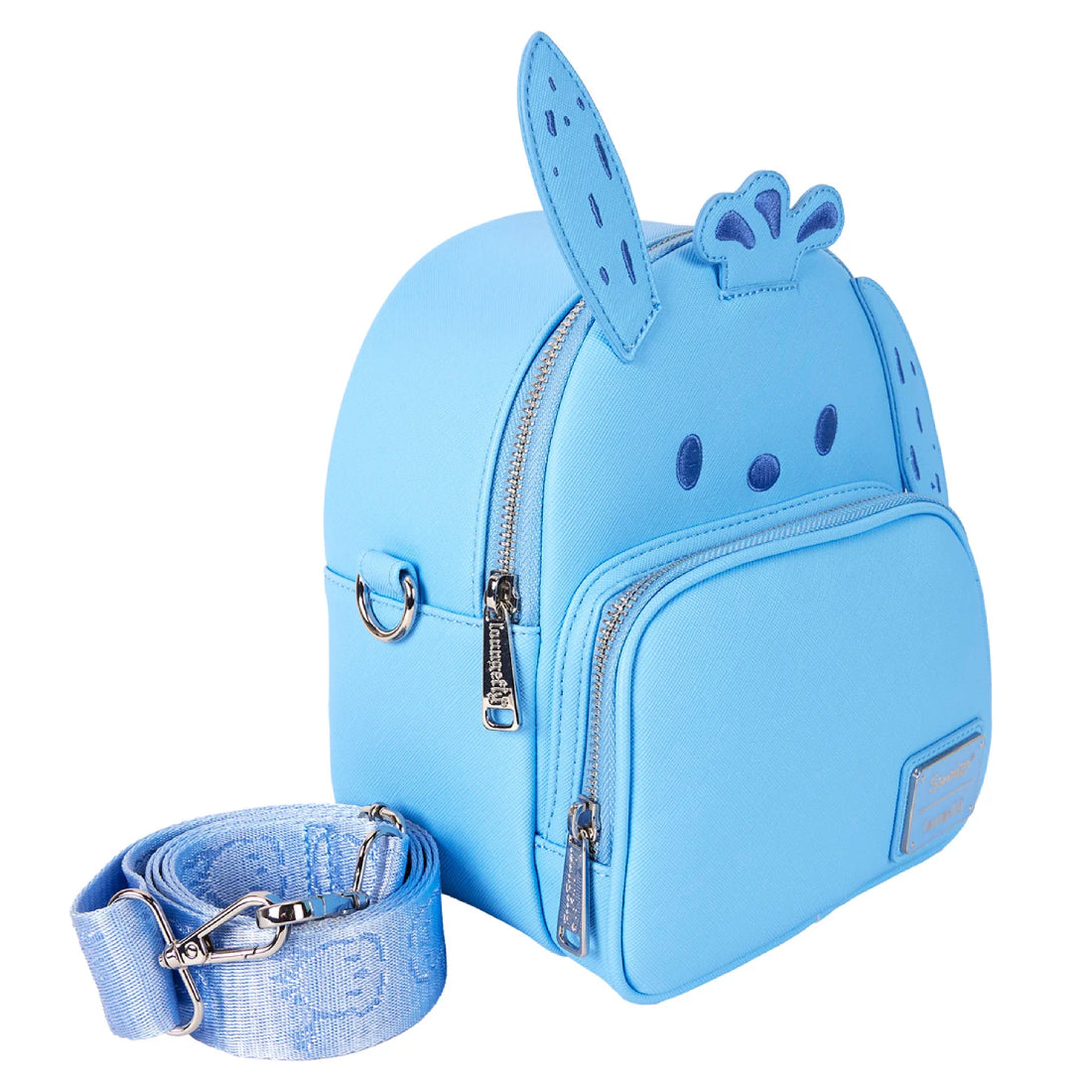 Loungefly! Leather: Sanrio Pochacco Clean Convertible Mini Backpack - حقيبة Loungefly! Leather: Sanrio Pochacco Clean Convertible Mini Backpack - حقيبة