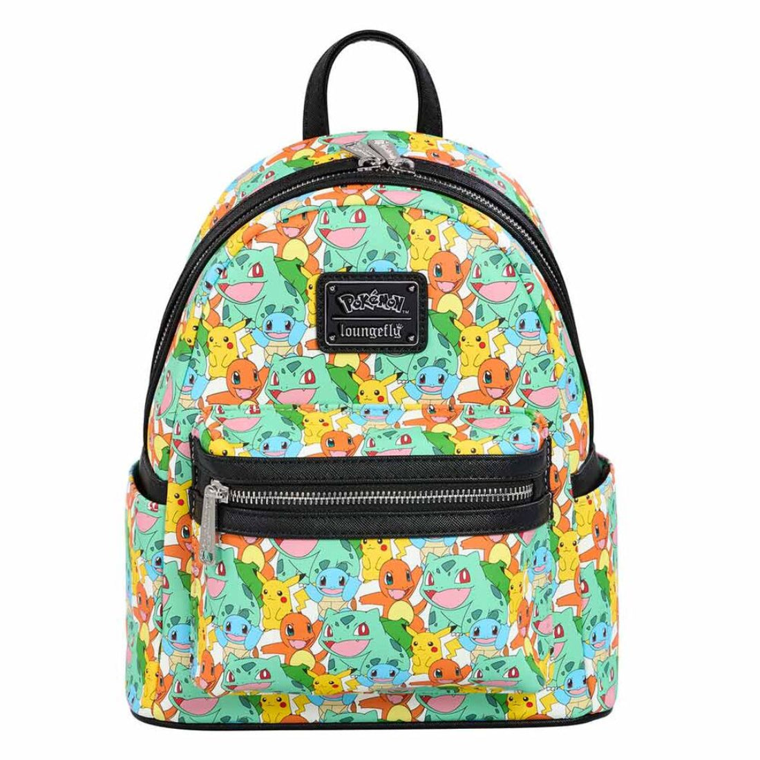 Loungefly! Leather: Pokemon Multi Character All-over-print Mini Backpack - حقيبة