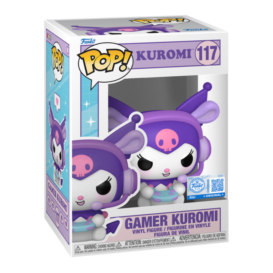 Funko Pop! Animation: Sanrio - Gamer Kuromi (Exc) #117- دمية Funko Pop! Animation: Sanrio - Gamer Kuromi (Exc) #117- دمية