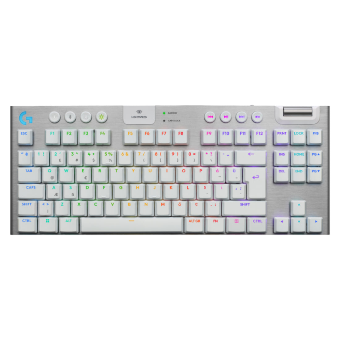 Logitech G915 X LIGHTSPEED TKL Low-Profile Wireless Gaming Keyboard - White- لوحة مفاتيح - Store 974 Electronics WLL  | ستور٩٧٤ للالكترونيات ذ.م.م