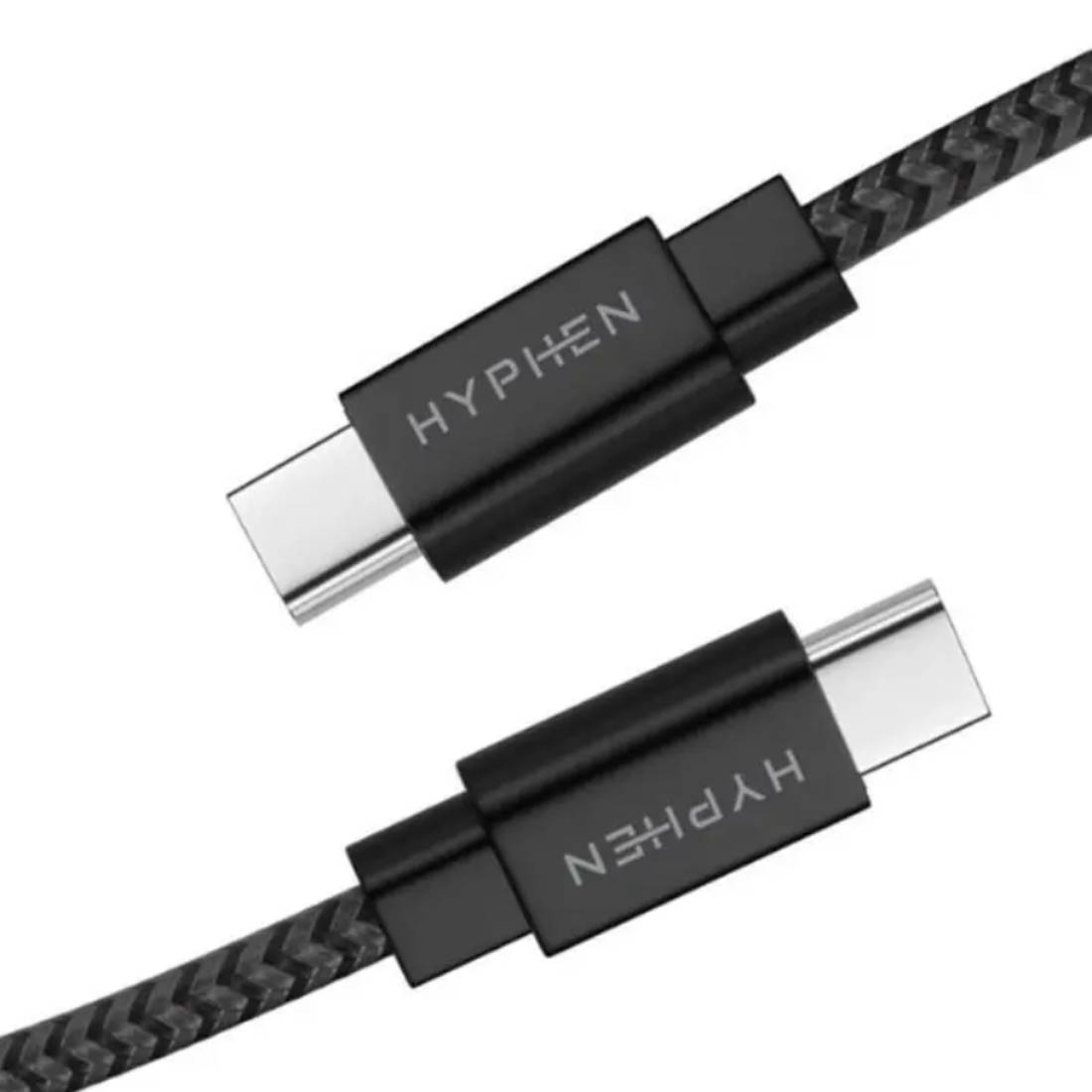 HYPHEN Lanyard Type C to Type C Cable 100W - 30CM - Black - كابل - Store 974 Electronics WLL  | ستور٩٧٤ للالكترونيات ذ.م.م