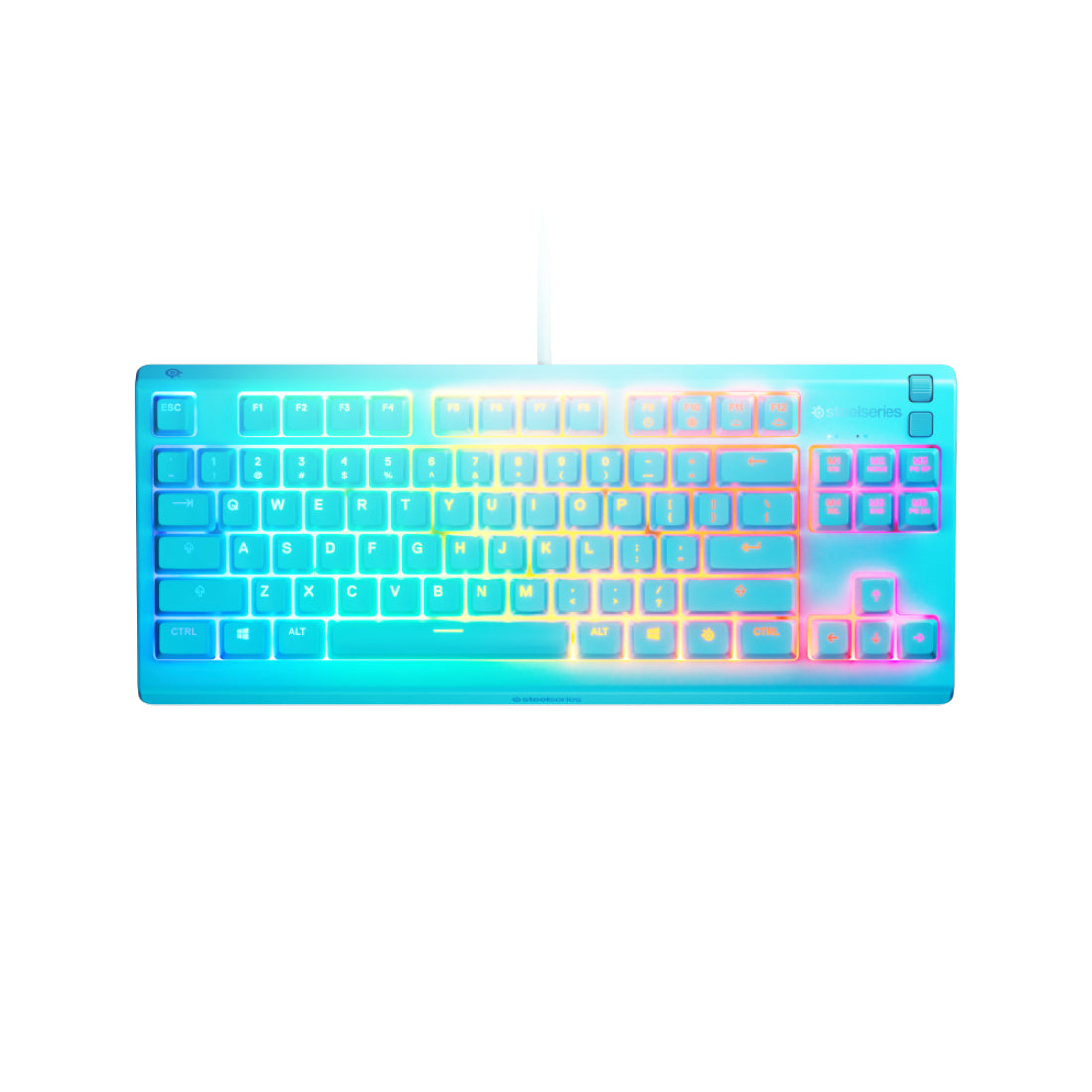 SteelSeries Apex 3 TKL US Gaming Keyboard - Aqua - لوحة مفاتيح