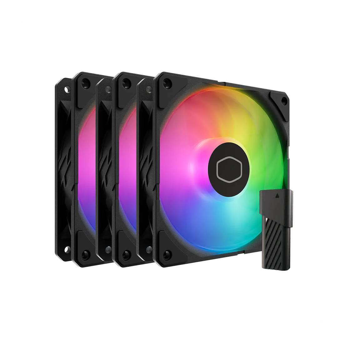 Cooler Master Sickleflow Edge 120 ARGB 3-Pack Fan Kit - Black - مروحة تبريد