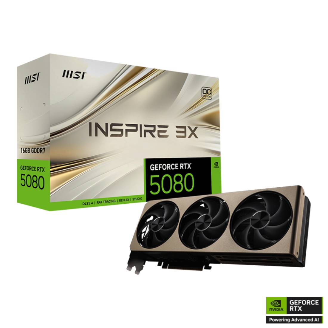 MSI GeForce RTX™ 5080 16G INSPIRE 3X OC Graphics Card - كرت الشاشة - Store 974 Electronics WLL  | ستور٩٧٤ للالكترونيات ذ.م.م