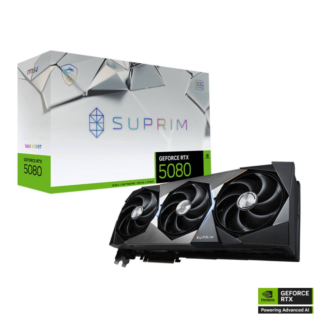  MSI GeForce RTX™ 5080 16G SUPRIM SOC Graphics Card - ﻛﺮت اﻟﺸﺎﺷﺔ - Store 974 Electronics WLL  | ستور٩٧٤ للالكترونيات ذ.م.م