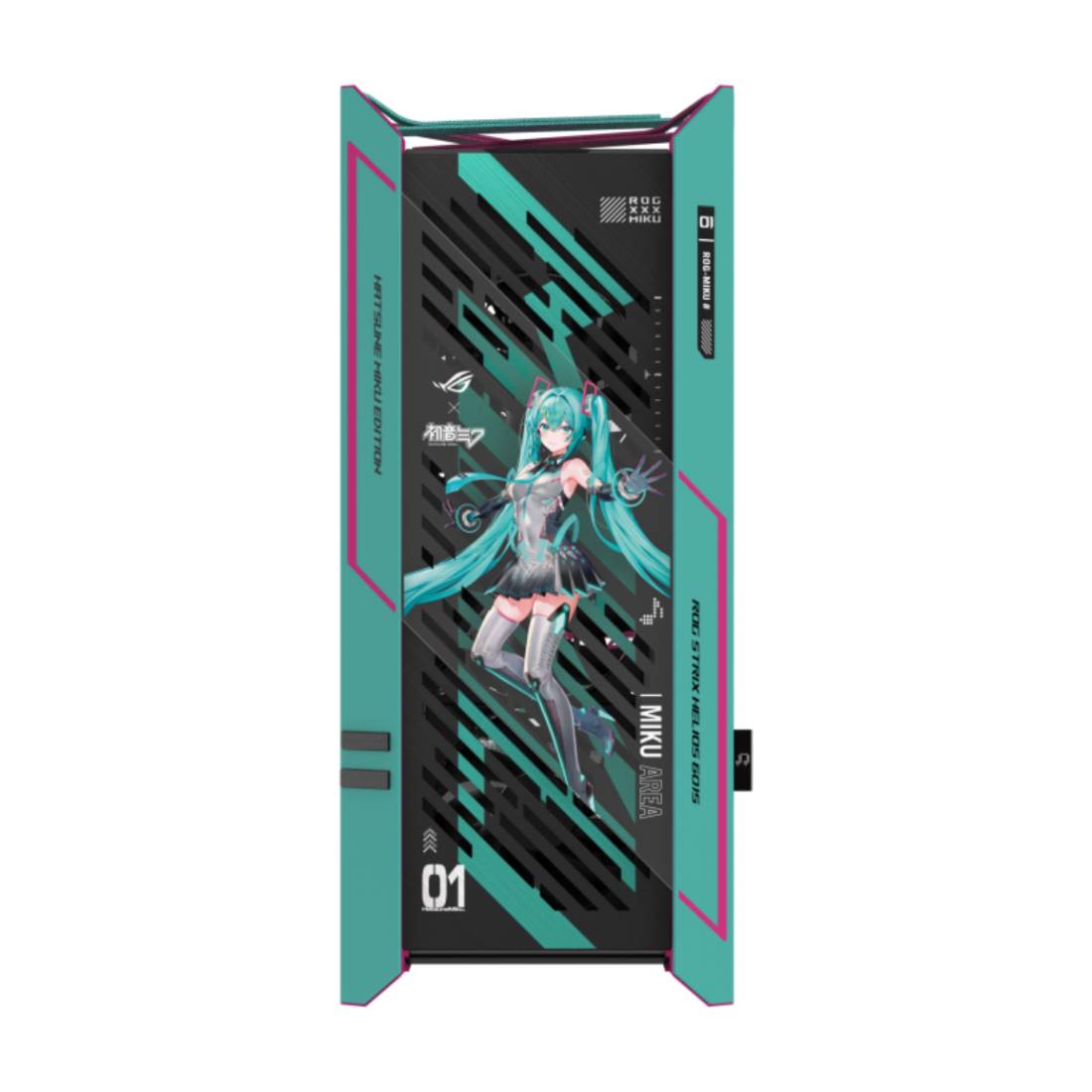 Asus ROG Strix Helios II Mid Tower Case - Hatsune Miku Edition - صندوق - Store 974 Electronics WLL  | ستور٩٧٤ للالكترونيات ذ.م.م