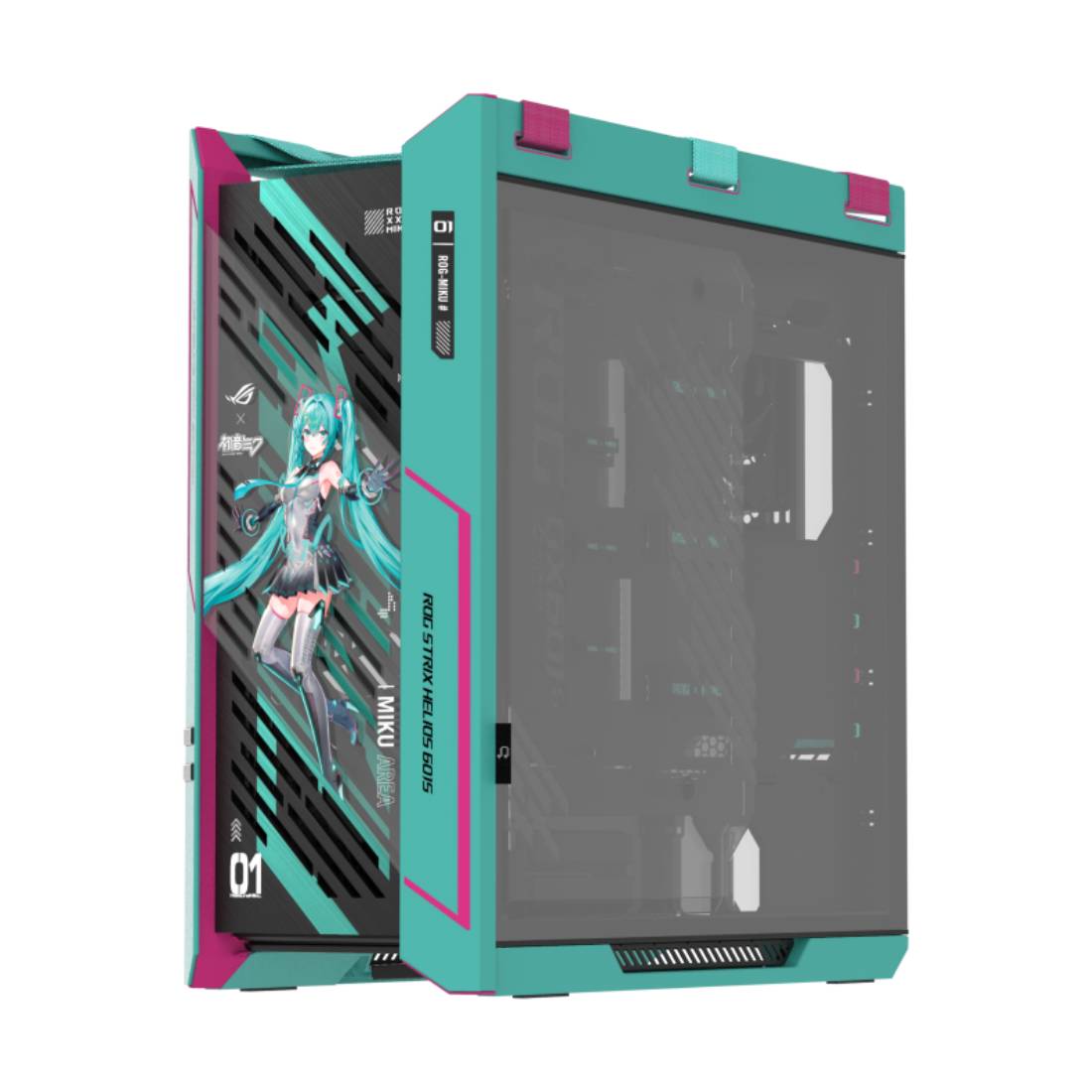 Asus ROG Strix Helios II Mid Tower Case - Hatsune Miku Edition - صندوق - Store 974 Electronics WLL  | ستور٩٧٤ للالكترونيات ذ.م.م
