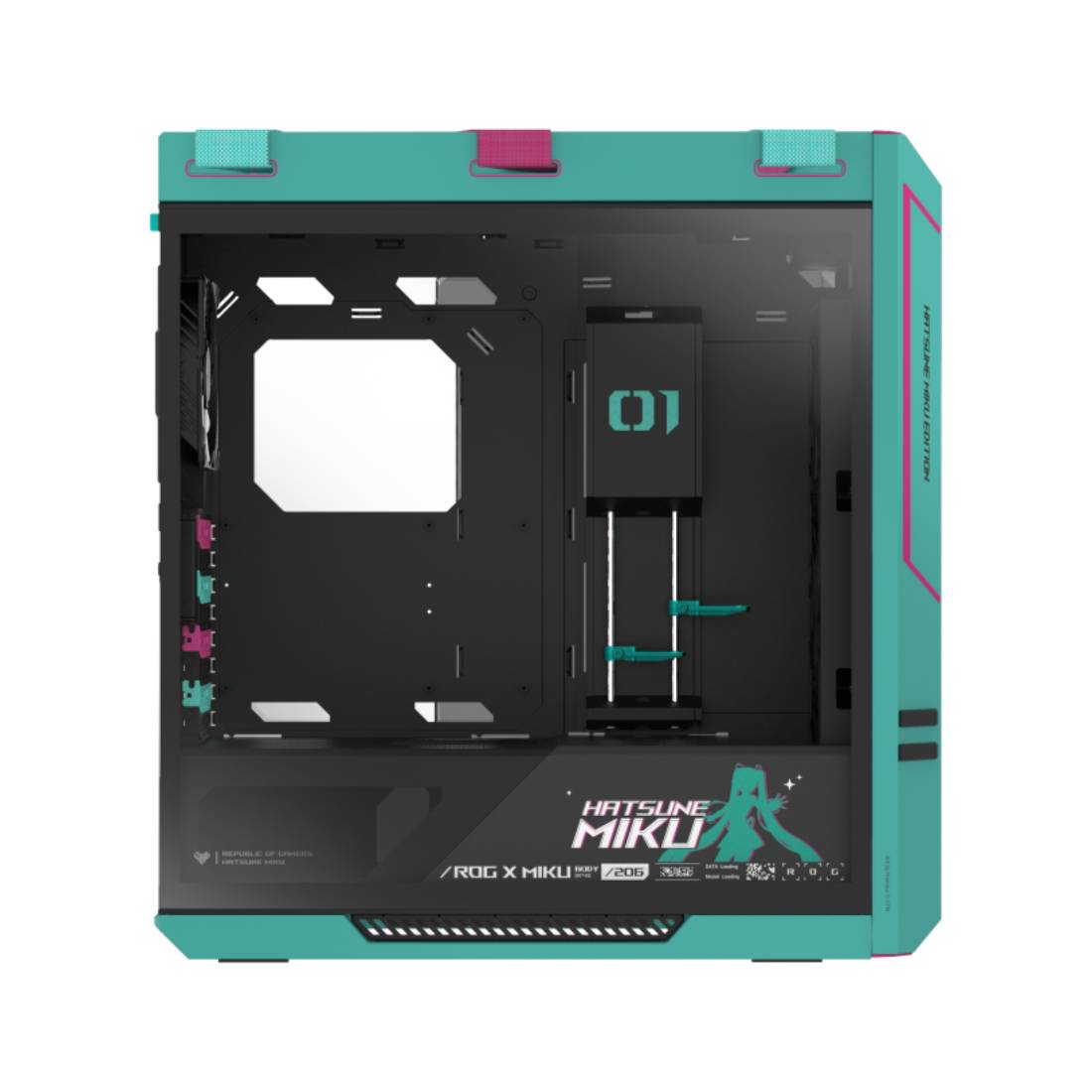 Asus ROG Strix Helios II Mid Tower Case - Hatsune Miku Edition - صندوق - Store 974 Electronics WLL  | ستور٩٧٤ للالكترونيات ذ.م.م