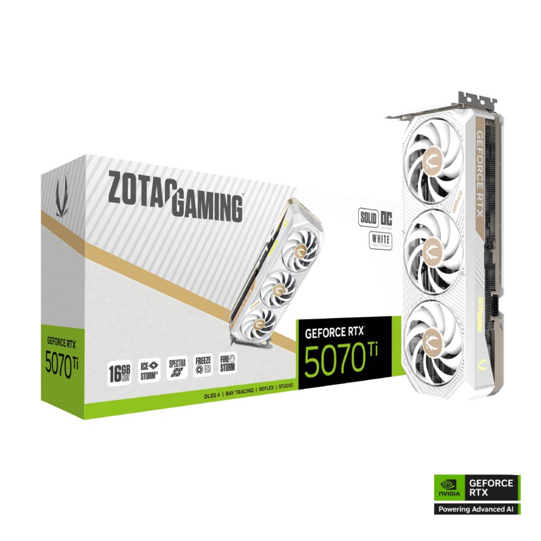 Zotac Gaming 5070 Ti Solid Core OC 16GB - White Edt - كرت الشاشة