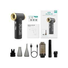 KiCA Jet Fan 2S Vacuum Kit, Black - منفضة هواء