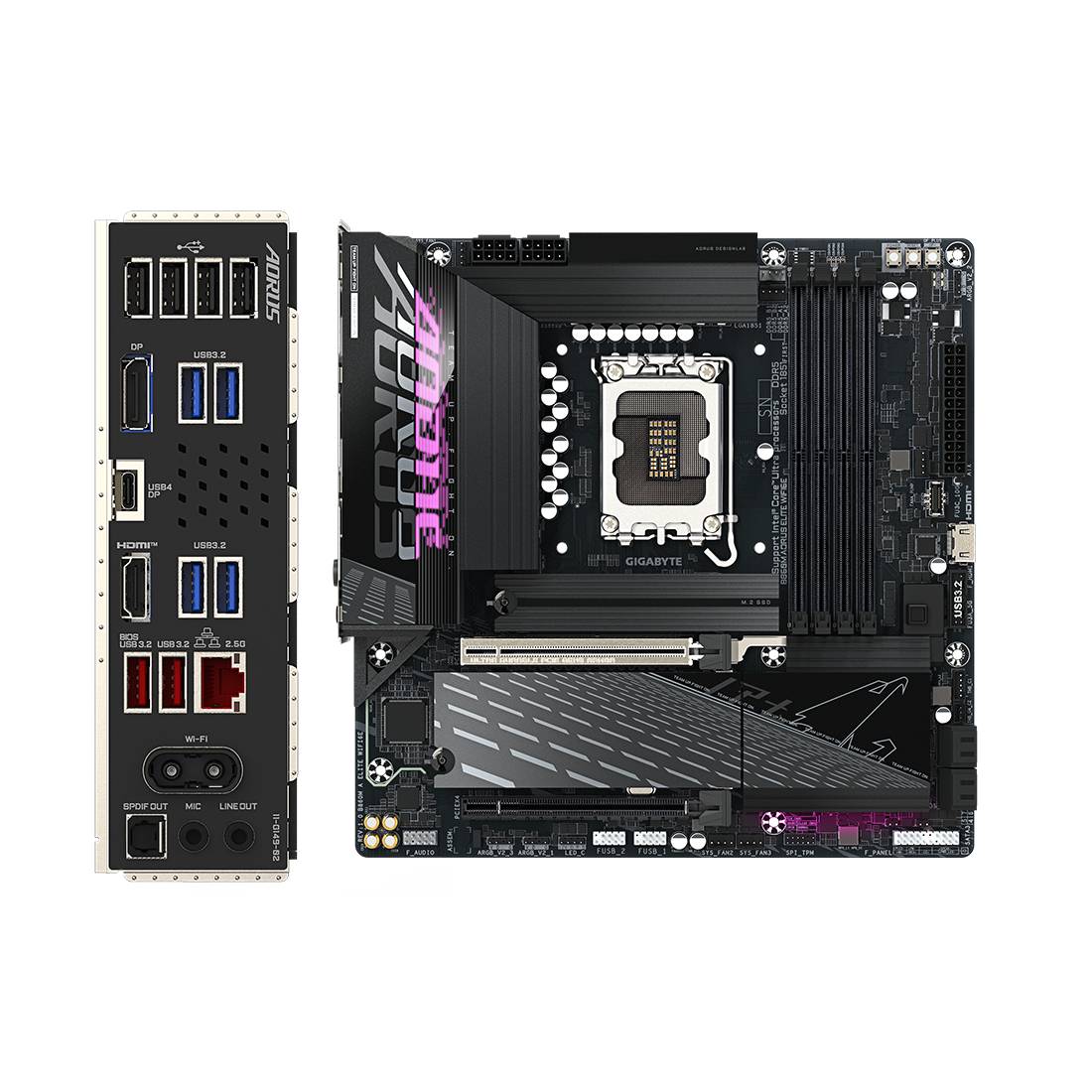 Gigabyte B860M AORUS Elite WIFI6E Motherboard - اللوحة الأم Gigabyte B860M AORUS Elite WIFI6E Motherboard - اللوحة الأم