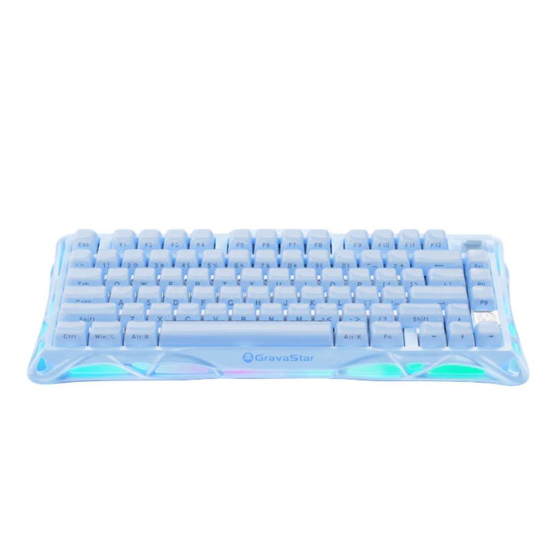 GravaStar Mercury K1 75% Wireless Mechanical Gaming Keyboard - Ice Blue - لوحة مفاتيح