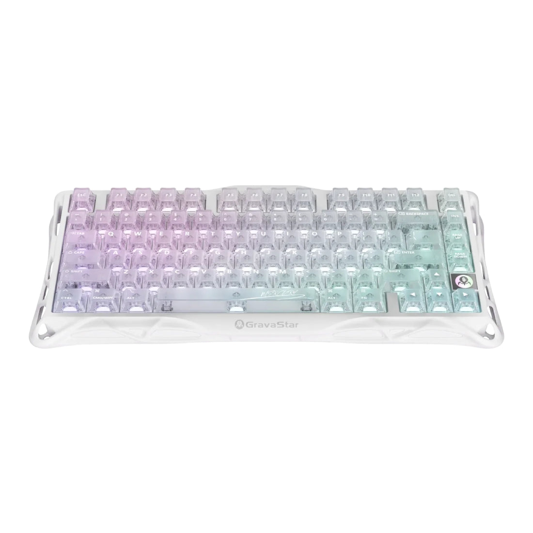 GravaStar Mercury K1 Lite 75% Wireless Mechanical Gaming Keyboard - Crystal Aurora - لوحة مفاتيح