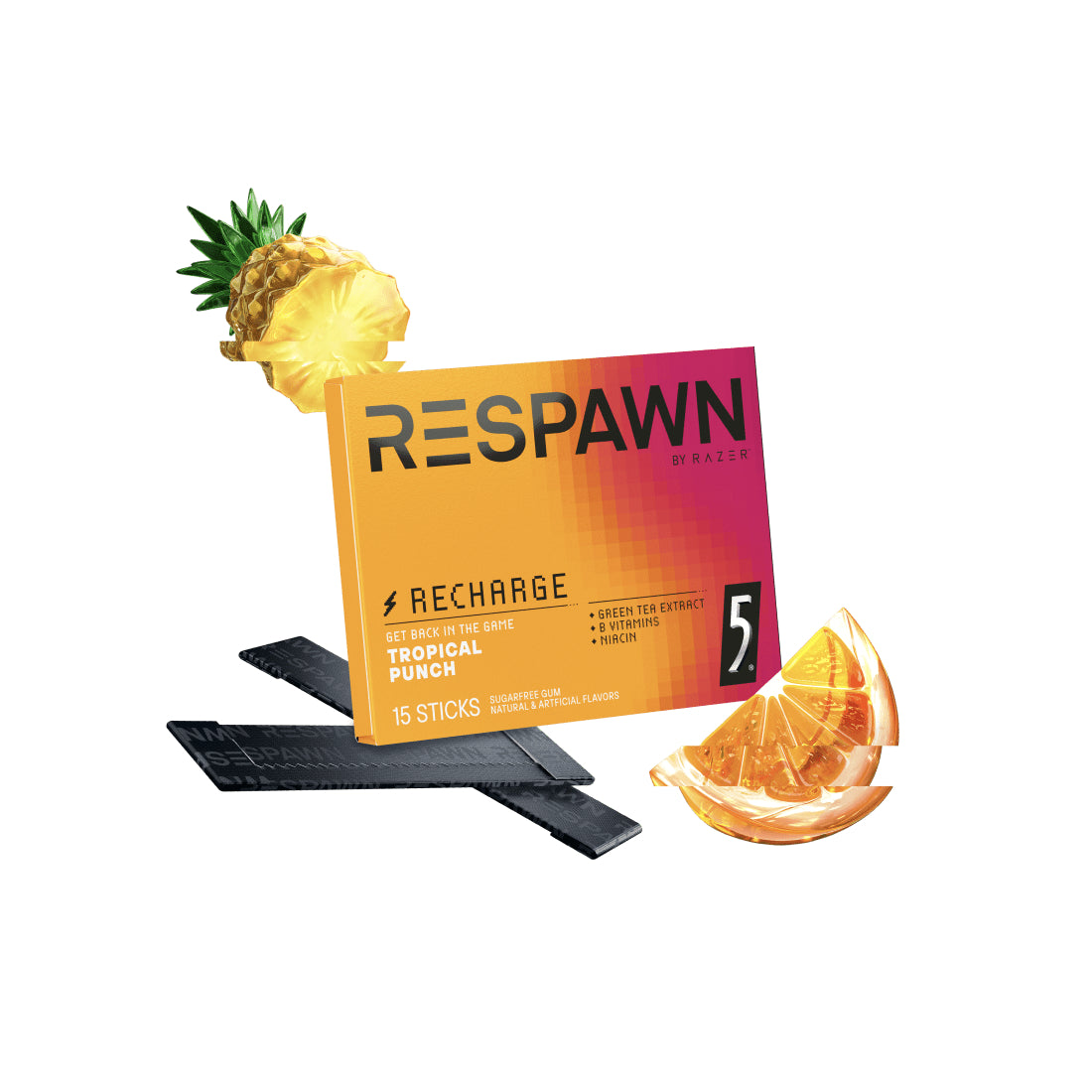 Respawn Tropical Punch Chewing Gum - علكة Respawn Tropical Punch Chewing Gum - علكة