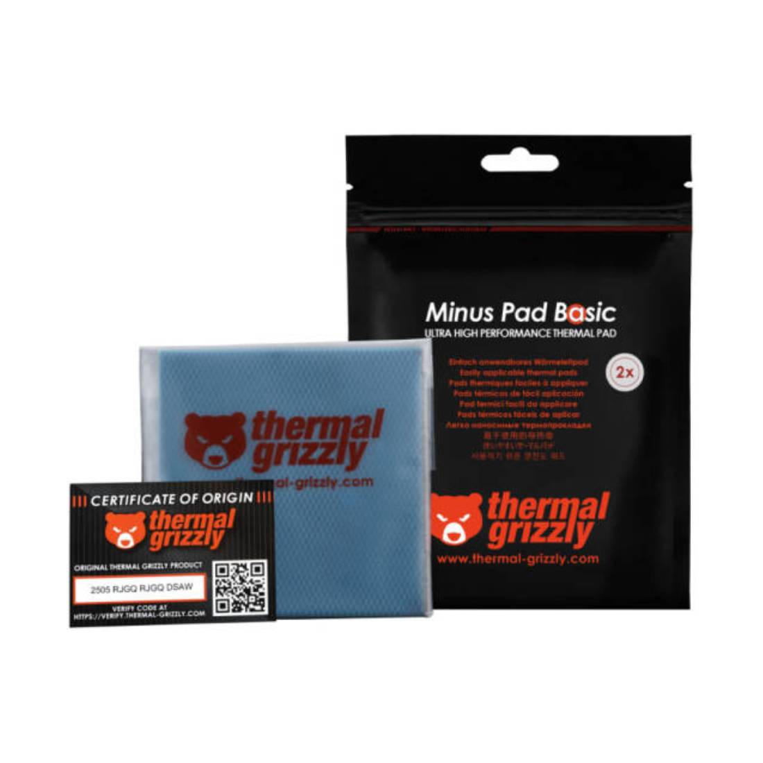 Thermal Grizzly-Minus Pad Advance - 100x 100x 2.0 mm -Pack of 2- وسادة حرارية