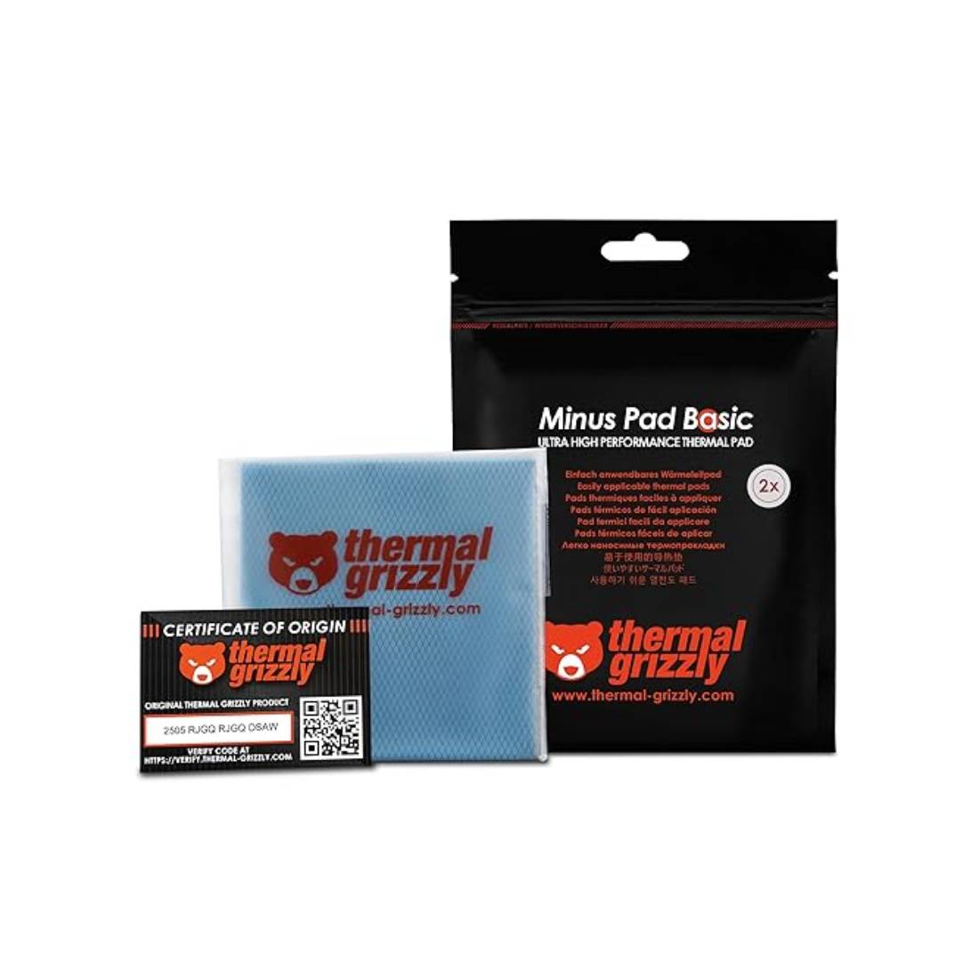 Thermal Grizzly-Minus Pad Advance - 100x 100x 0.5 mm -Pack of 2- وسادة حرارية