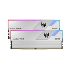 Acer Predator Vesta II DDR5 6000MHz 64GB (2×32GB) RGB RAM CL30 -Silver- الذاكرة العشوائية