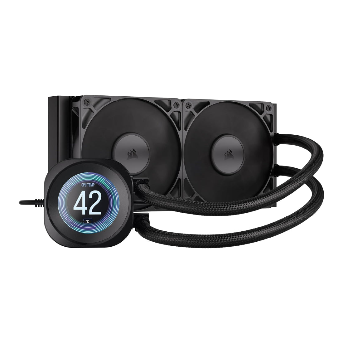 Corsair NAUTILUS 240 RS LCD 240mm Liquid CPU Cooler - Black - مبرد Corsair NAUTILUS 240 RS LCD 240mm Liquid CPU Cooler - Black - مبرد