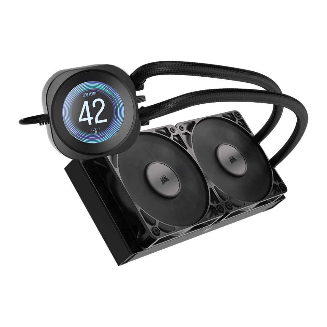 Corsair NAUTILUS 240 RS LCD 240mm Liquid CPU Cooler - Black - مبرد Corsair NAUTILUS 240 RS LCD 240mm Liquid CPU Cooler - Black - مبرد