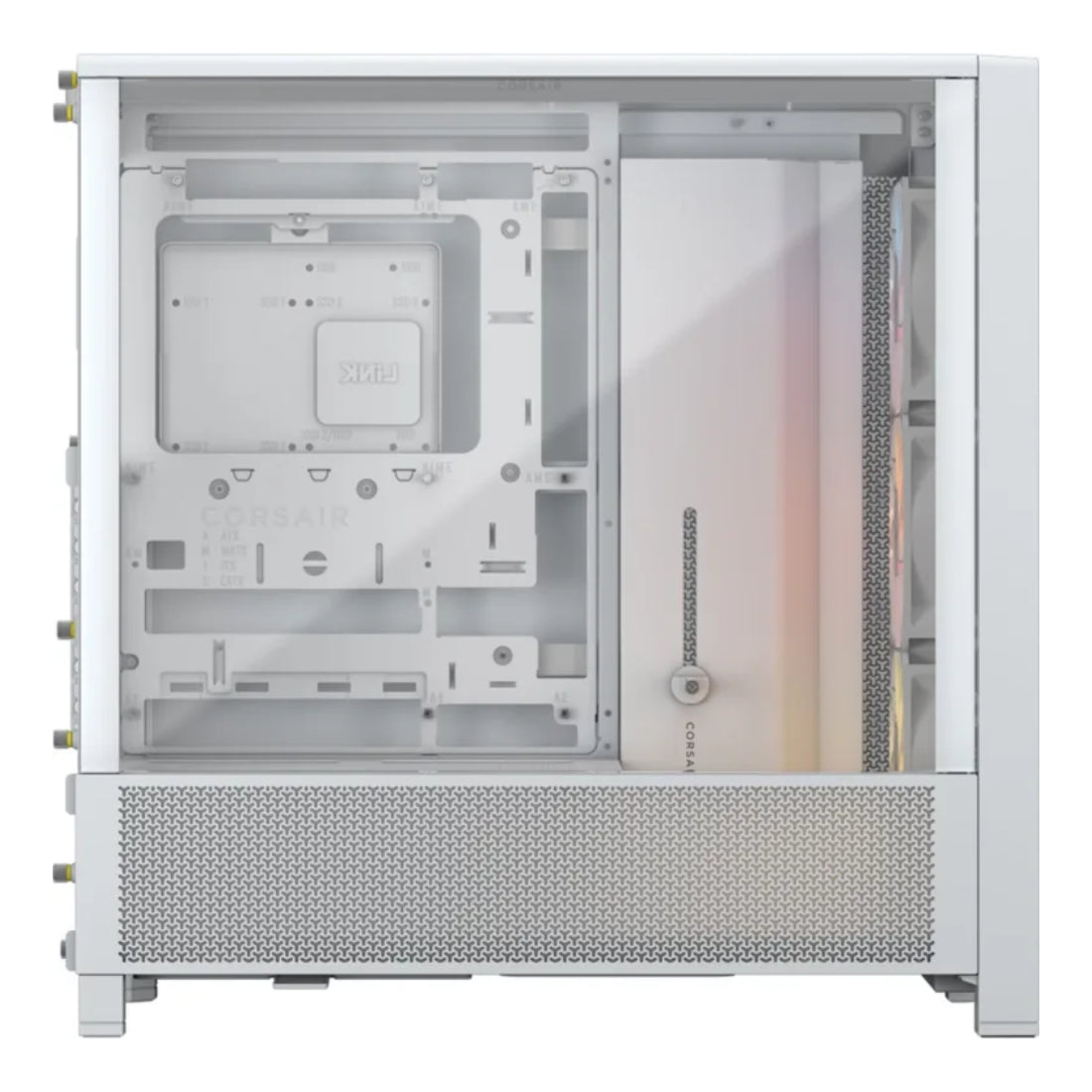 Corsair Frame 4000 RS ARGB Mid-Tower Case - White - صندوق Corsair Frame 4000 RS ARGB Mid-Tower Case - White - صندوق
