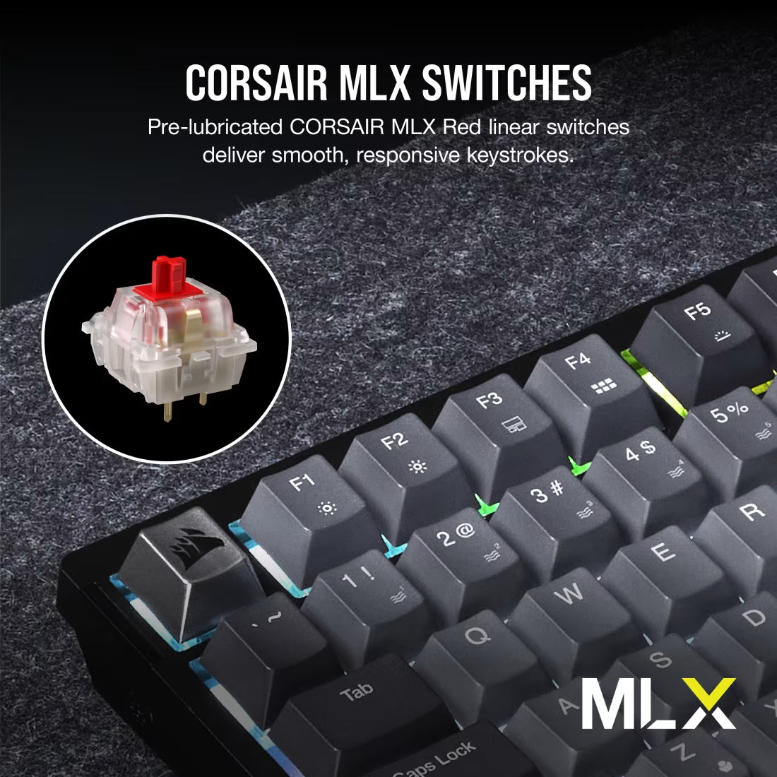 Corsair K65 Plus Wireless 75% RGB Mechanical Gaming Keyboard - Black/Gray - لوحة مفاتيح Corsair K65 Plus Wireless 75% RGB Mechanical Gaming Keyboard - Black/Gray - لوحة مفاتيح