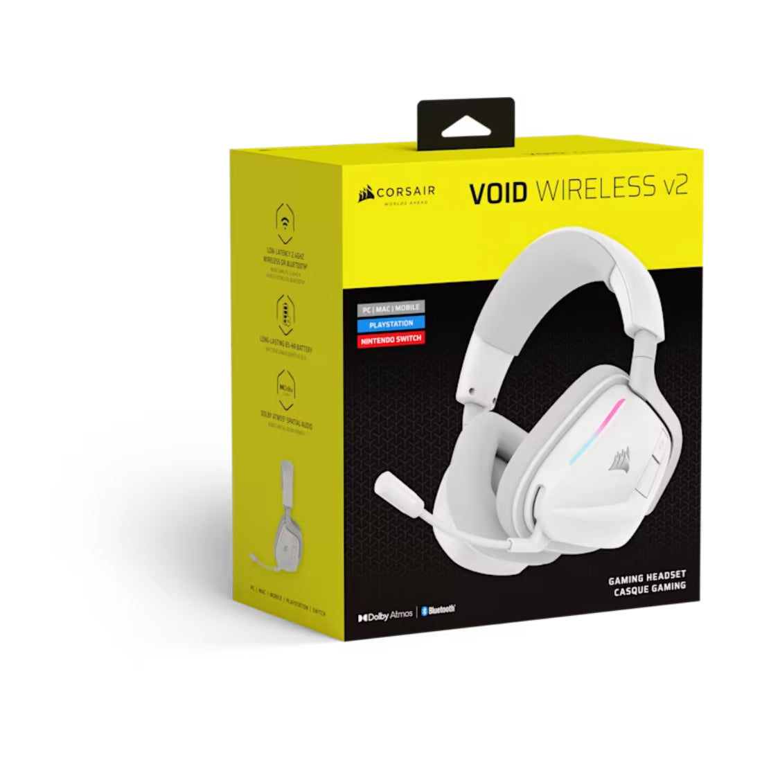 Corsair Void v2 Wireless Gaming Headset - White - سماعة Corsair Void v2 Wireless Gaming Headset - White - سماعة
