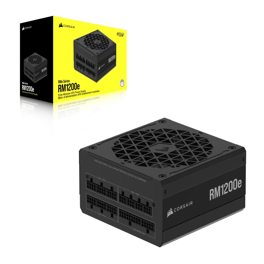 Corsair RMe Series 1200W Fully Modular 80+ Gold PCIe5 Power Supply - Black - مزود الطاقة