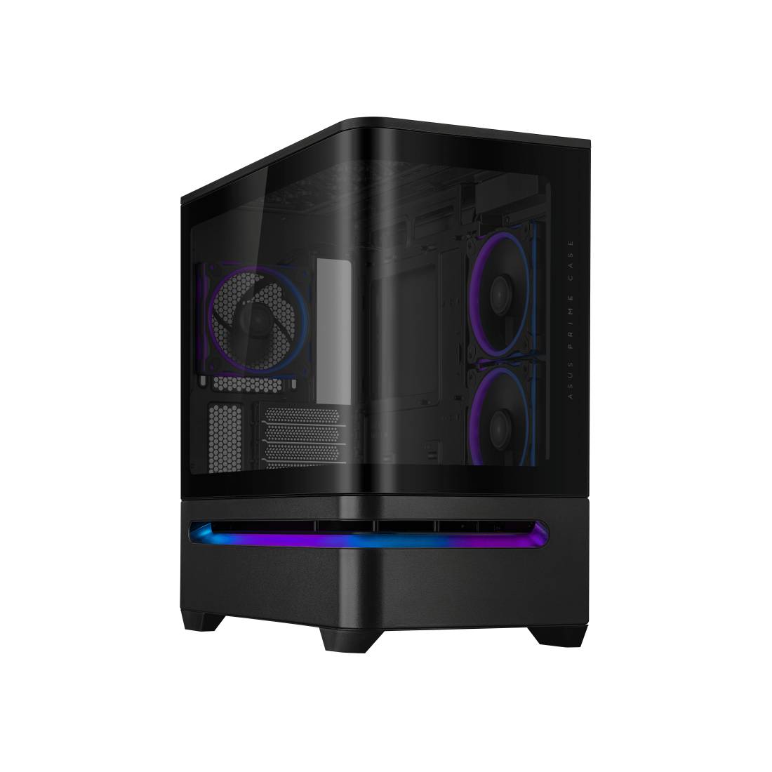 Asus Prime AP202 ARGB TG Micro ATX Case - Black - صندوق